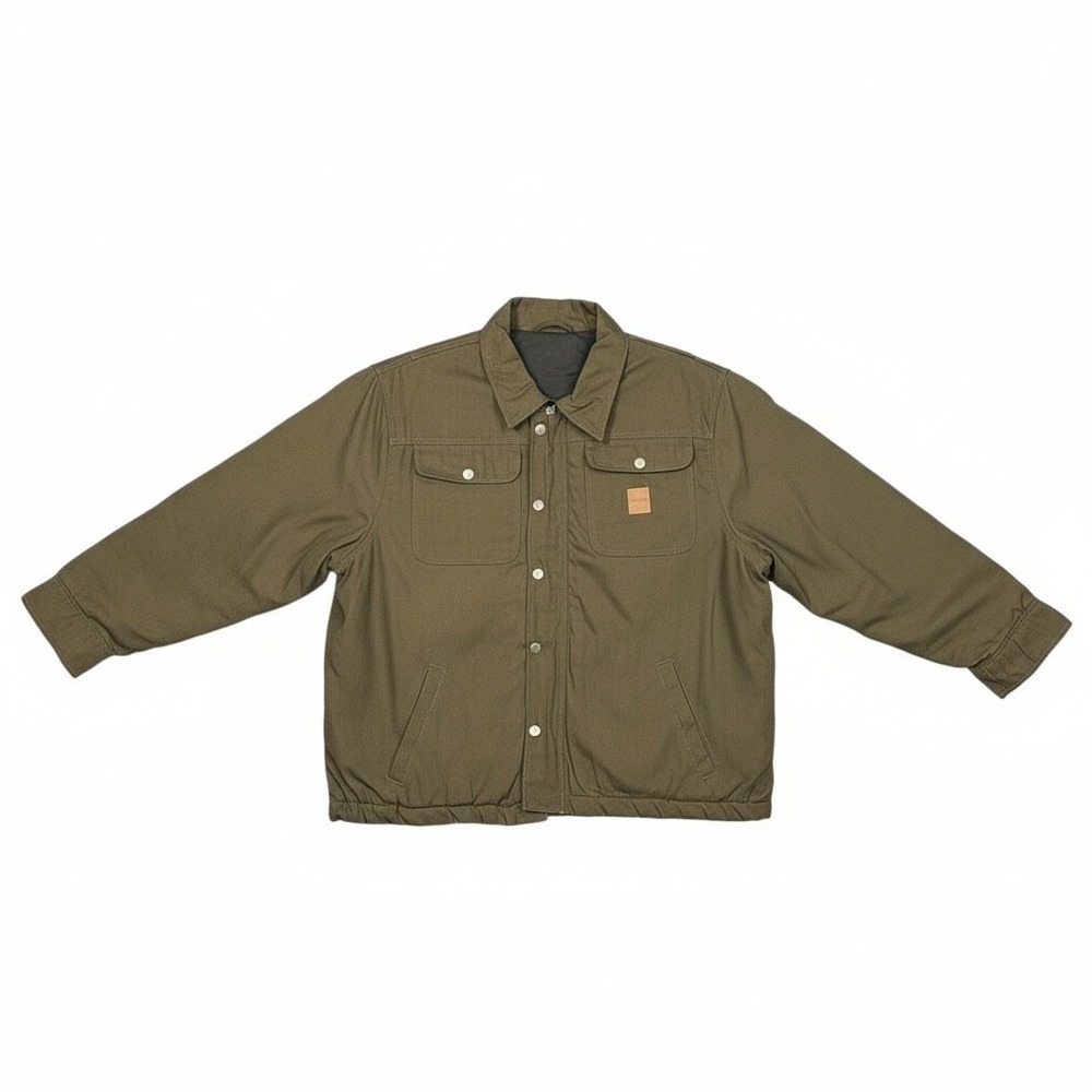 Stanley Men's Barn Canvas Jacket Size 2XL Olive Green Full Zip Water Resistant‎